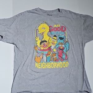 Sesame Street Gray Xxl Tshirt